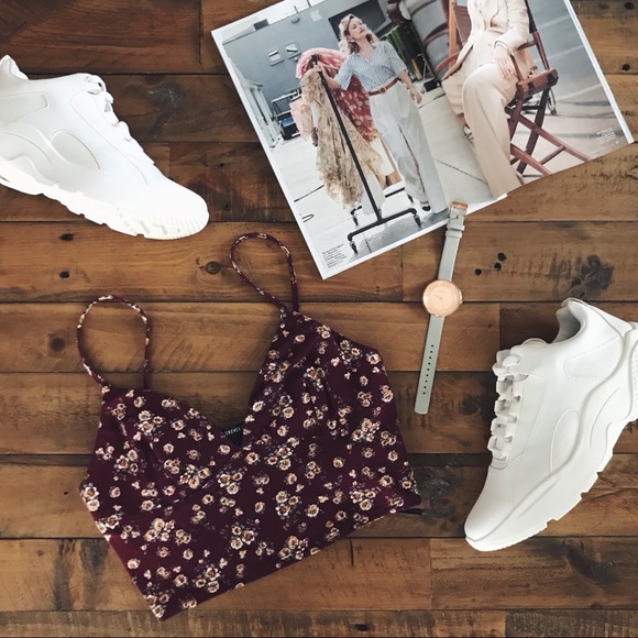 Forever 21 Tops - Floral Triangle Bra Top